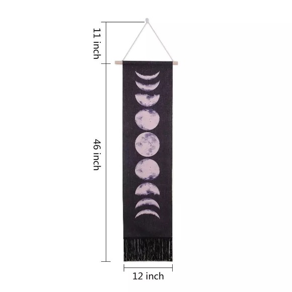 Moon Phase Tapestries Wall Hanging Moon Banner - Picture 4 of 6